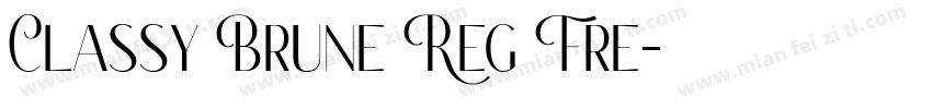 Classy Brune Reg Fre字体转换